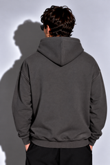 Ανδρικό φούτερ με κουκούλα Vinyl Art Clothing - 84815-09 - emblem hoodie oversized γκρι