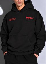 Ανδρικό μακρυμάνικο φούτερ με κουκούλα Vinyl Art Clothing - 43434-01 - studios v beat hoodie cotton oversized μαύρο