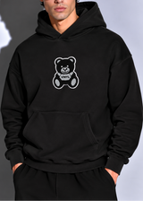 Ανδρικό φούτερ με κουκούλα Vinyl Art Clothing-91919-01-puff Teddy hoodie regular fit -black