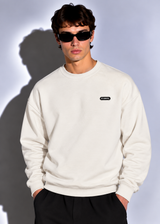 Ανδρικό μακρυμάνικο φούτερ Vinyl Art Clothing - 24242-02 - insignia sweatshirt regular fit λευκό