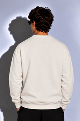 Ανδρικό μακρυμάνικο φούτερ Vinyl Art Clothing - 24242-02 - insignia sweatshirt regular fit λευκό