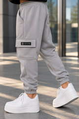 Ανδρική φόρμα Tony couper-F26/3-long patch cargo logo γκρι