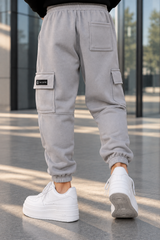 Ανδρική φόρμα Tony couper-F26/3-long patch cargo logo γκρι