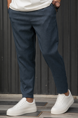 HENRY CLOTHING - Ανδρικό φθινοπωρινό παντελόνι - Μπλε ραφ 8-140