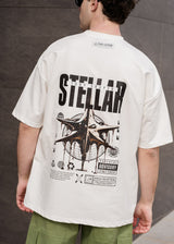 Ανδρική κοντομάνικη μπλούζα Tony couper - TO25/13 - stellar oversized t-shirt εκρού