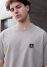 Ανδρική κοντομάνικη μπλούζα Tony Couper - T25/12 - grey cube regular fit γκρι ανοιχτό