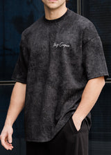 Ανδρική κοντομάνικη μπλούζα Tony couper - TO25/5 - tie dye oversized t-shirt μαύρο