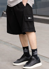 Ανδρική βερμούδα κάργκο Tony Couper - V25/2 - basic cargo oversize shorts μαύρο