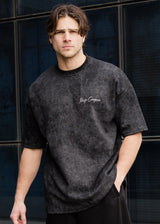 Ανδρική κοντομάνικη μπλούζα Tony couper - TO25/5 - tie dye oversized t-shirt μαύρο