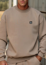 Ανδρικό μακρυμάνικο φούτερ Tony couper - S26/2-rock cube σκούρο μπεζ