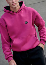 Ανδρικό μακρυμάνικο φούτερ με κουκούλα Tony couper-H26/18-magenta