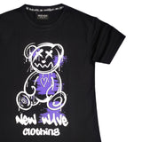 New wave clothing - 241-11 - teddy bear t-shirt - black