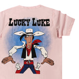 New wave clothing - 241-27 - lucky luke t-shirt - pink
