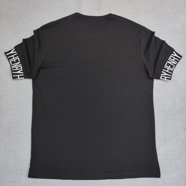 Henry clothing - 3-448 - logo oversize tee - black