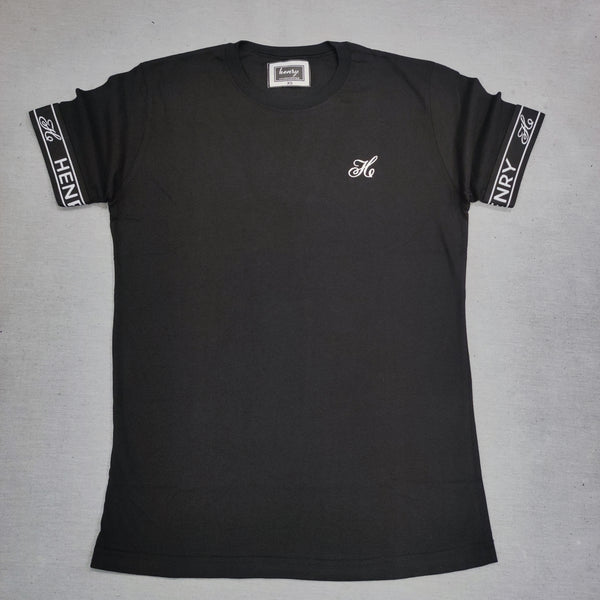 Henry clothing - 3-055 - elasticated sleeve t-shirt - black