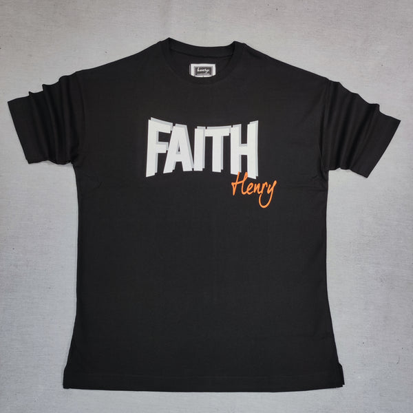 Henry clothing - 3-432 - faith logo tee - black