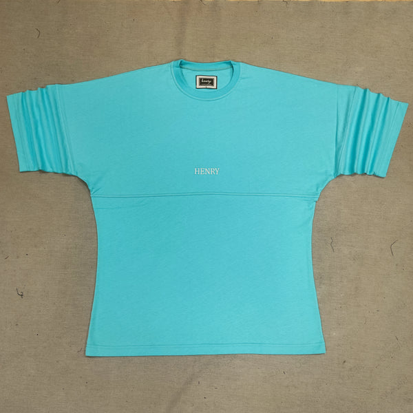Henry clothing - 3-217 - extra oversized t-shirt - light blue