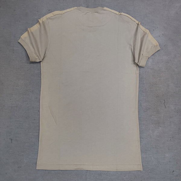 Henry clothing - 3-064 - shoulder tape t-shirt - beige