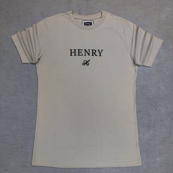 Henry clothing - 3-058 - logo t-shirt - beige