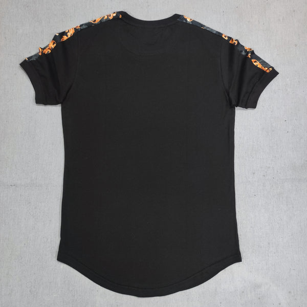 Henry clothing - 3-227 - guilded tape t-shirt - black