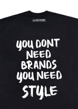 Ανδρική κοντομάνικη μπλούζα Tony couper - TO25/1 - oversized style no brands t-shirt μαύρο