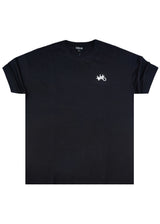 Ανδρική κοντομάνικη μπλούζα Two brothers - BT-25480 - oversized life is an unpredictable game μαύρο