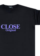 Ανδρική κοντομάνικη μπλούζα Close society - S25-205 - original logo tee - μαύρο