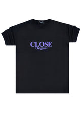 Ανδρική κοντομάνικη μπλούζα Close society - S25-205 - original logo tee - μαύρο