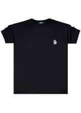 Ανδρική κοντομάνικη μπλούζα Close society - S25-204 - basic logo tee - μαύρο