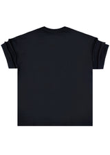 Ανδρική κοντομάνικη μπλούζα Close society - S25-100 - Holograph logo oversized -μαύρο