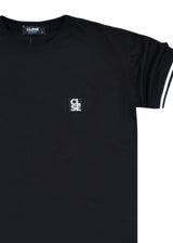 Ανδρική κοντομάνικη μπλούζα Close society - S25-203 - simple logo tee - μαύρο