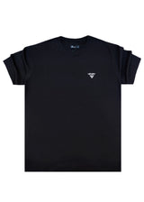 Ανδρική κοντομάνικη μπλούζα Henry clothing - 3-730 - basic logo t- shirt μαύρο