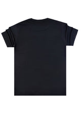 Ανδρική κοντομάνικη μπλούζα Henry clothing - 3-730 - basic logo t- shirt μαύρο