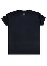 Ανδρική κοντομάνικη μπλούζα Two Brothers - BT-25510- don't duck with me oversized μαύρο