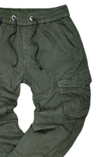 Ανδρικό cargo παντελόνι GUF - HD3015-C - regular fit χακί