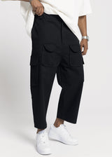 Ανδρικό παντελόνι Devoted-031131B-Cropped Pants with Pockets Black