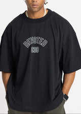 Ανδρική κοντομάνικη μπλούζα DEVOTED-55051B-black oversized Devoted Logo