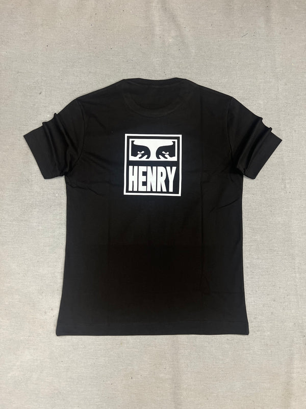 Henry clothing - 3-638 -Henry face black tee