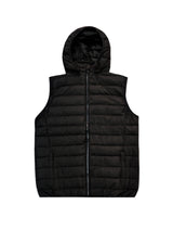 Ανδρικό αμάνικο μπουφάν με αποσπώμενη κουκούλα GUF-JD30-black sleeveless puffer μαύρο
