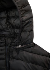 Ανδρικό αμάνικο μπουφάν με αποσπώμενη κουκούλα GUF-JD30-black sleeveless puffer μαύρο