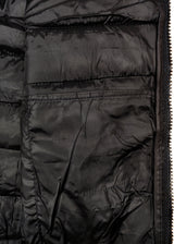 Ανδρικό αμάνικο μπουφάν με αποσπώμενη κουκούλα GUF-JD30-black sleeveless puffer μαύρο