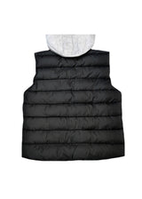 Ανδρικό αμάνικο μπουφάν με αποσπώμενη κουκούλα GUF-JD-42-black hooded sleeveless puffer μαύρο