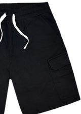 GUF CLOTHING Ανδρική βερμούδα μαύρη cargo regular fit JX-9627