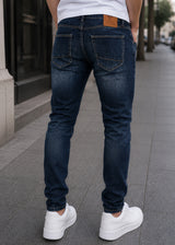GUF CLOTHING - Ανδρικό τζιν παντελόνι basic jeans slim fit - Blue-Black JX8066