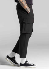 Ανδρικό υφασμάτινο κάργκο παντελόνι Cosi Jeans  - 66-KROM - FW25/26-fabric cargo pants regular fit μαύρο