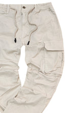 Ανδρικό cargo παντελόνι GUF-KS22-738-beige regular fit μπεζ