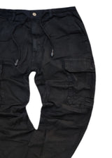 Ανδρικό cargo παντελόνι GUF-KS22-738-black regular fit μαύρο