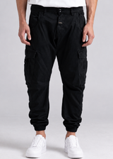 COSI JEANS - Ανδρικό παντελόνι μαύρο cargo elasticated - Μαύρο 68-KUOPIO