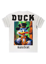 Ανδρική κοντομάνικη μπλούζα GUF - L-151 - regular fit λευκό