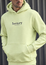 HENRY CLOTHING - Ανδρικό φούτερ με κουκούλα Henry Originals - Lime 3-803